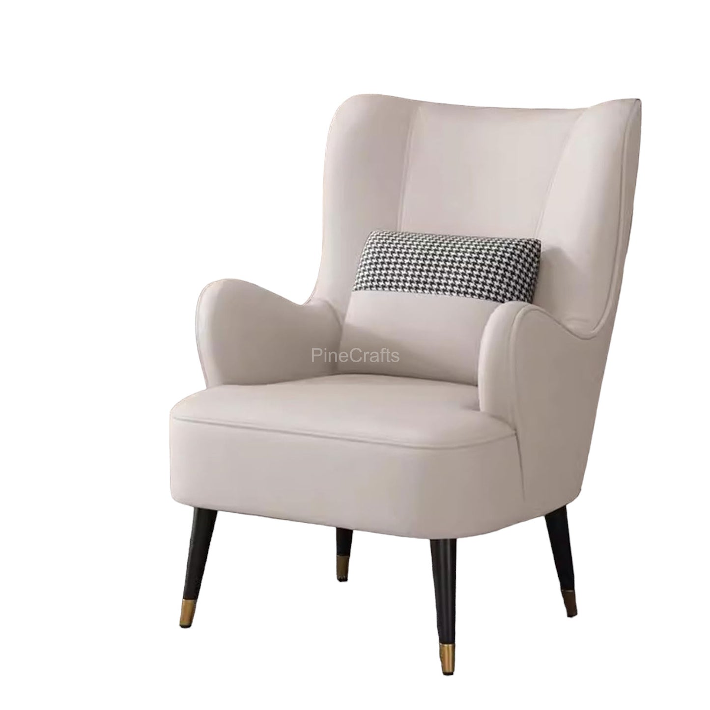 Modern Fabric Wingback Chair