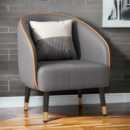 Stylish Wingback Fabric Armchair