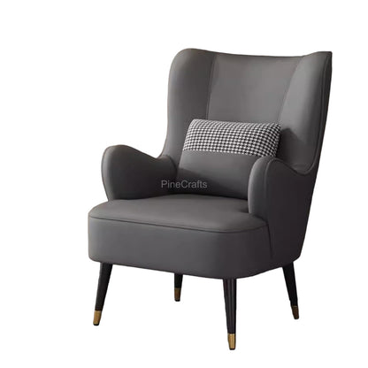 Modern Fabric Wingback Chair