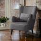 Modern Fabric Wingback Chair