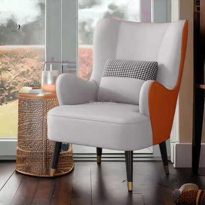 Modern Fabric Wingback Chair