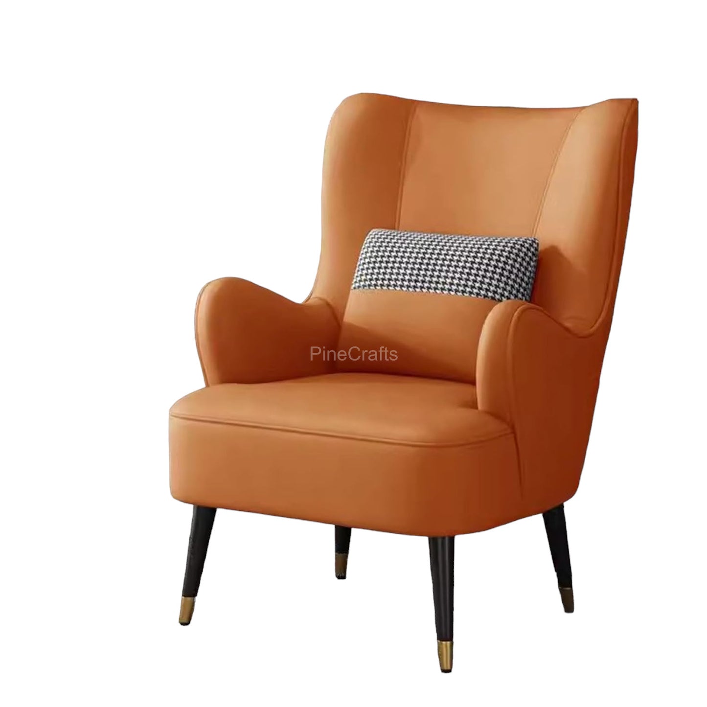 Modern Fabric Wingback Chair