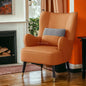 Modern Fabric Wingback Chair