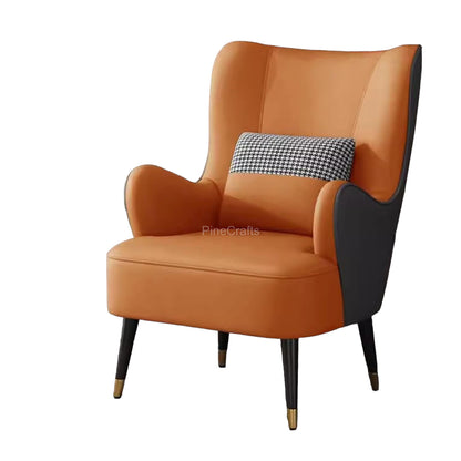 Modern Fabric Wingback Chair