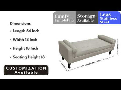 Contemporary Ottoman Bench with Ample Storage - Transform Your Space Effortlessly