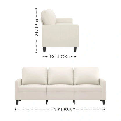 Modern Cute Look 3 Seater Fabric Sofa for Your Living Room Office