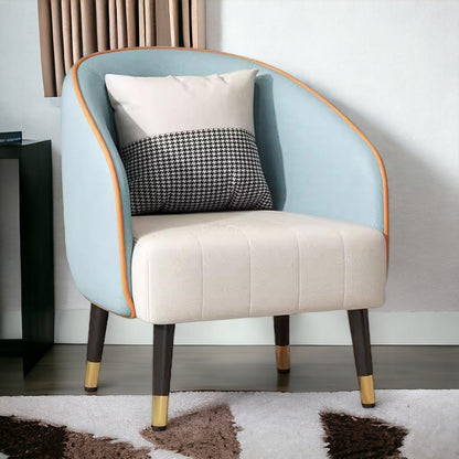 Stylish Wingback Fabric Armchair