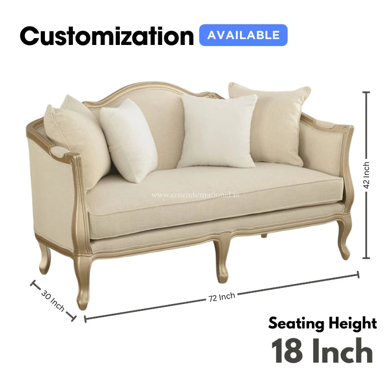 Maharaja Simple Carved Sofa Set (3+2+1)