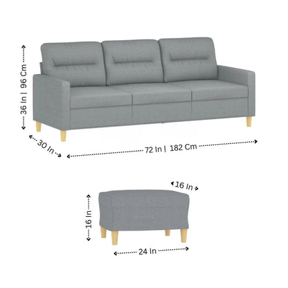 Classic 3 Seater L Shape Fabric Sofa for Your Living Room Office