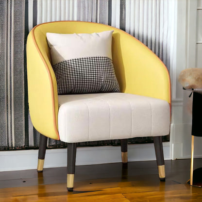 Stylish Wingback Fabric Armchair