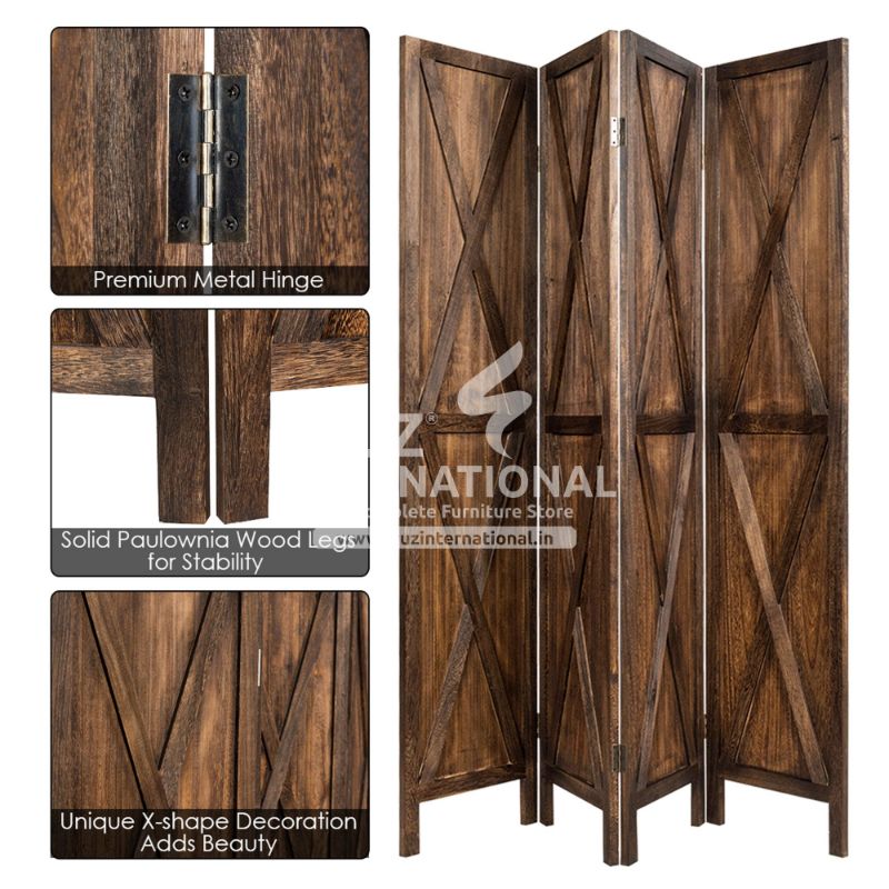 Ever Green Bernabe Wooden Partition | Divider | 2 Finish Available CRUZ INTERNATIONAL