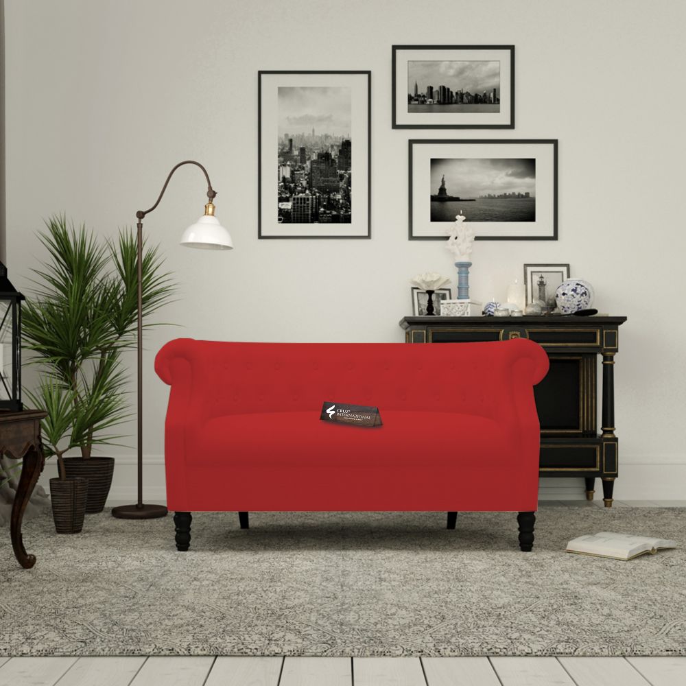 Premium Antonia Sofa & Sette | Solid Wood | 7 Colours Available CRUZ INTERNATIONAL