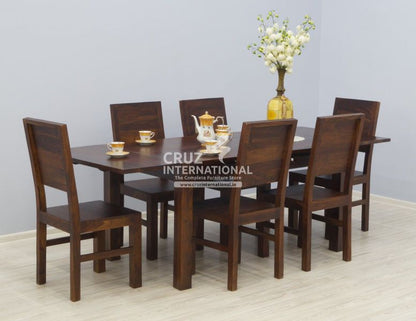 Classic Dakota Wooden Dinning Table | 4 & 6 Chairs Options CRUZ INTERNATIONAL