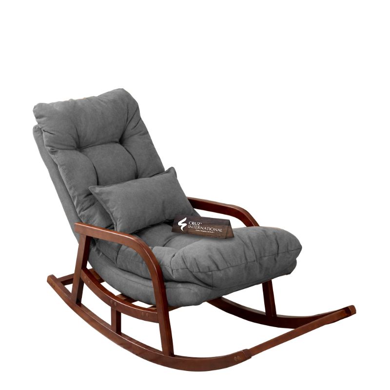 Premium Terje Comfort Rocking Chair | Rosewood | 12 Colours Available CRUZ INTERNATIONAL