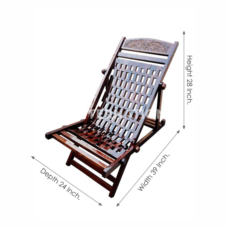 Evergreen Estrith Easy Chair | Mango Wood| Walnut CRUZ INTERNATIONAL