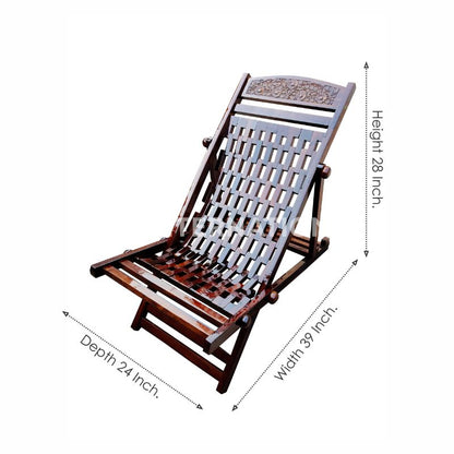 Evergreen Estrith Easy Chair | Mango Wood| Walnut CRUZ INTERNATIONAL