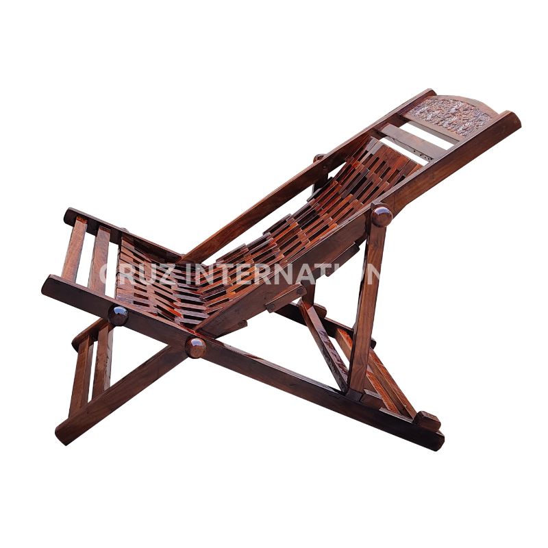 Evergreen Estrith Easy Chair | Mango Wood| Walnut CRUZ INTERNATIONAL