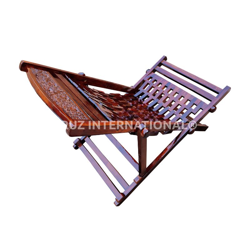 Evergreen Estrith Easy Chair | Mango Wood| Walnut CRUZ INTERNATIONAL