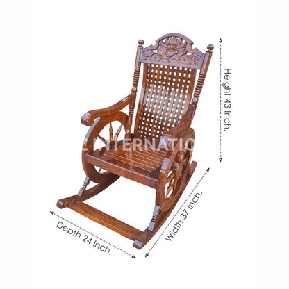 Evergreen Cilja Rocking Chair | Rosewood CRUZ INTERNATIONAL