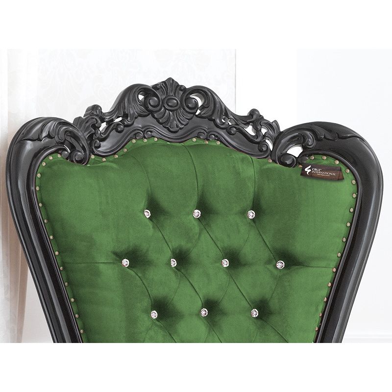 Maharaja Halvar Chair | Solid wood | Velvet CRUZ INTERNATIONAL