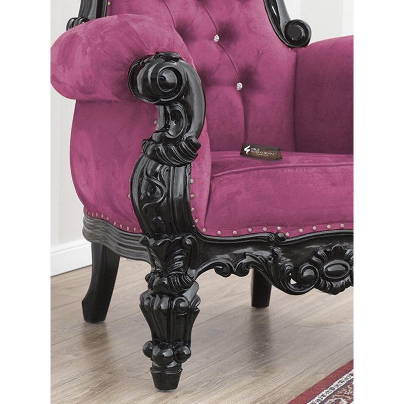 Maharaja Halvar Chair | Solid wood | Velvet CRUZ INTERNATIONAL