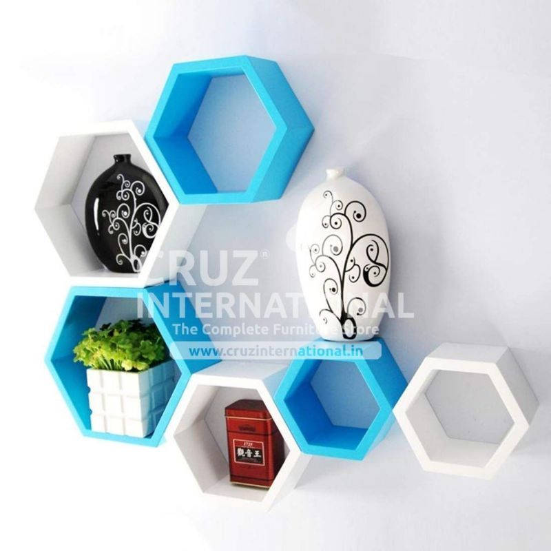 Decor Wooden Wall Rack Shelves CRUZ INTERNATIONAL