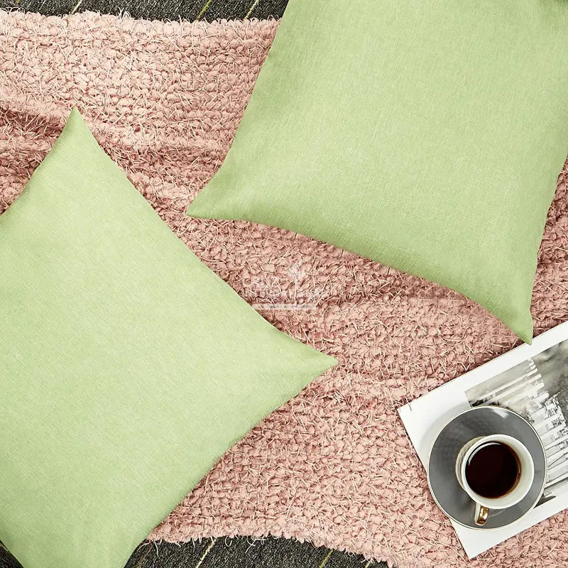 Cool Green Touch Cushion Cover & Pillow (Pack of 2) CRUZ INTERNATIONAL