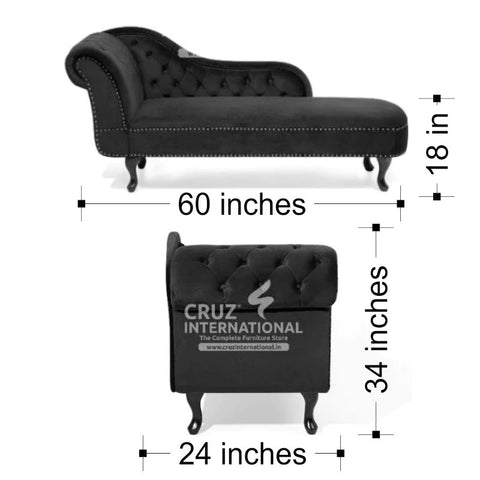 Modern Selena Wooden Settee | Lounger | 3 Colours Available CRUZ INTERNATIONAL