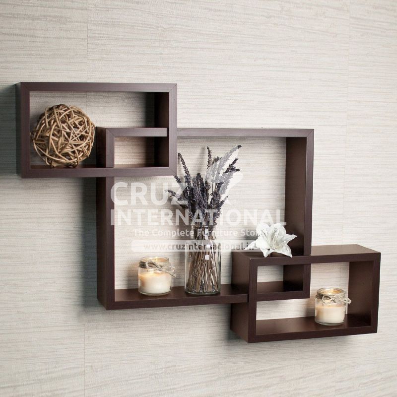 Special Wooden Wall Rack Shelves CRUZ INTERNATIONAL