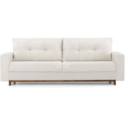 Woodland 3-Seater Solid Wood Sofa in Cream CRUZ INTERNATIONAL