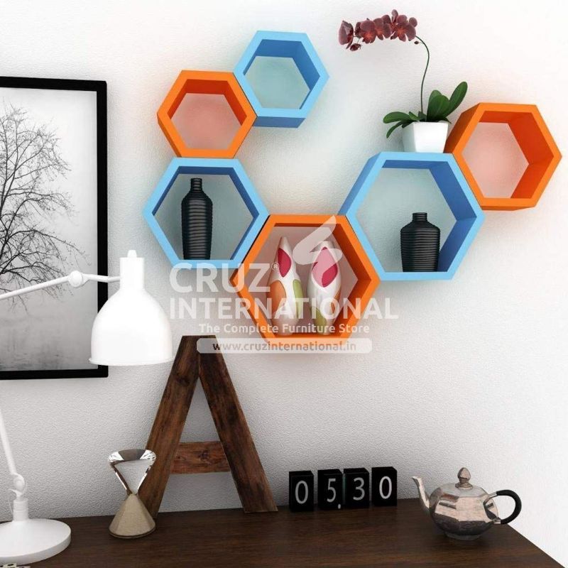 Decor Wooden Wall Rack Shelves CRUZ INTERNATIONAL