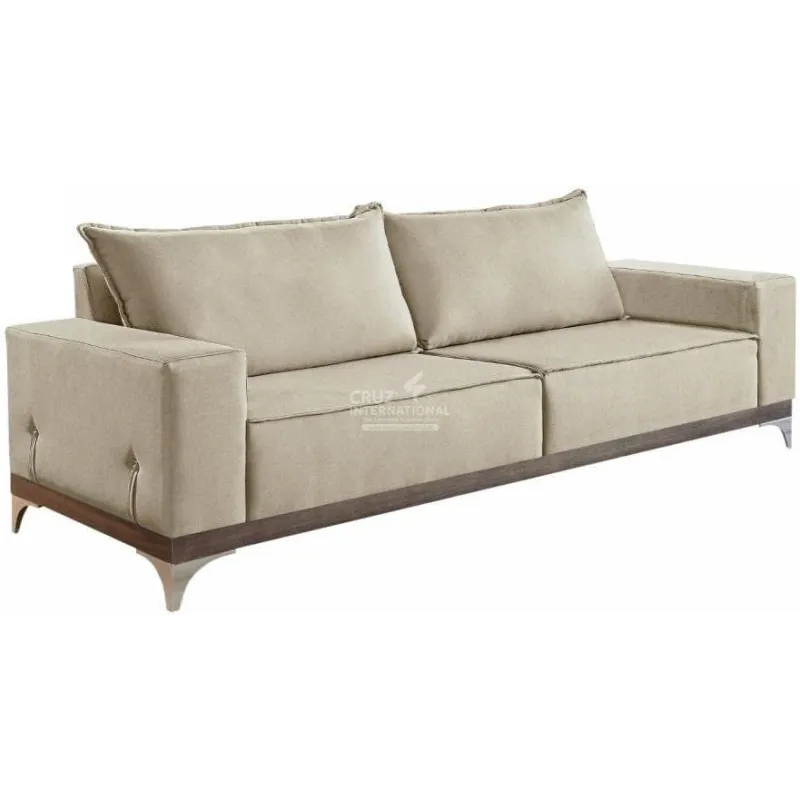 WoodHaven 3-Seater Solid Wood Sofa CRUZ INTERNATIONAL