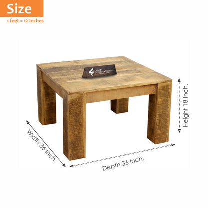 Console Auset Table | Solid Wood | Square CRUZ INTERNATIONAL