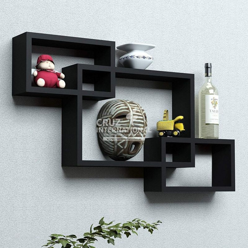 Special Wooden Wall Rack Shelves CRUZ INTERNATIONAL