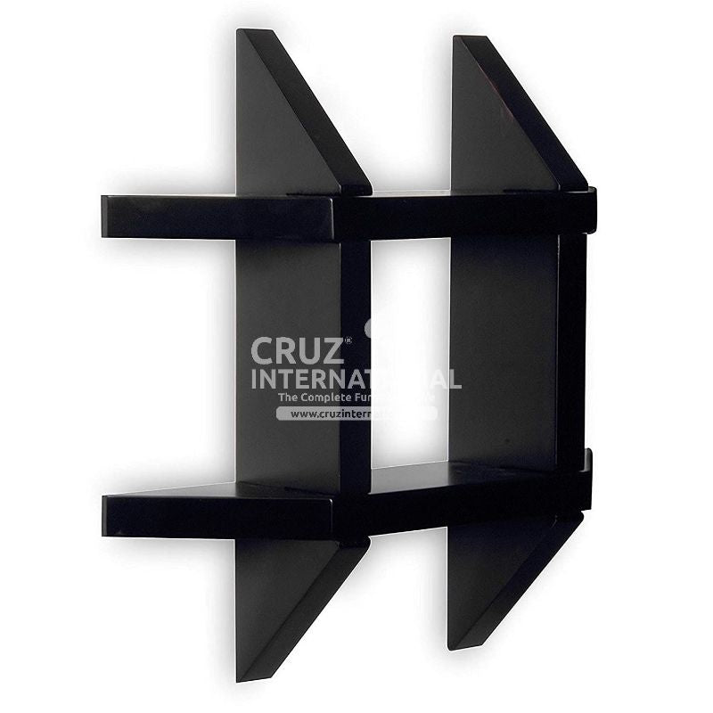 Shine Wooden Wall Rack Shelves CRUZ INTERNATIONAL