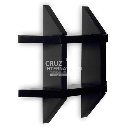 Shine Wooden Wall Rack Shelves CRUZ INTERNATIONAL