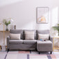 Modern Anita Sofa Set | L Shape | Grey CRUZ INTERNATIONAL