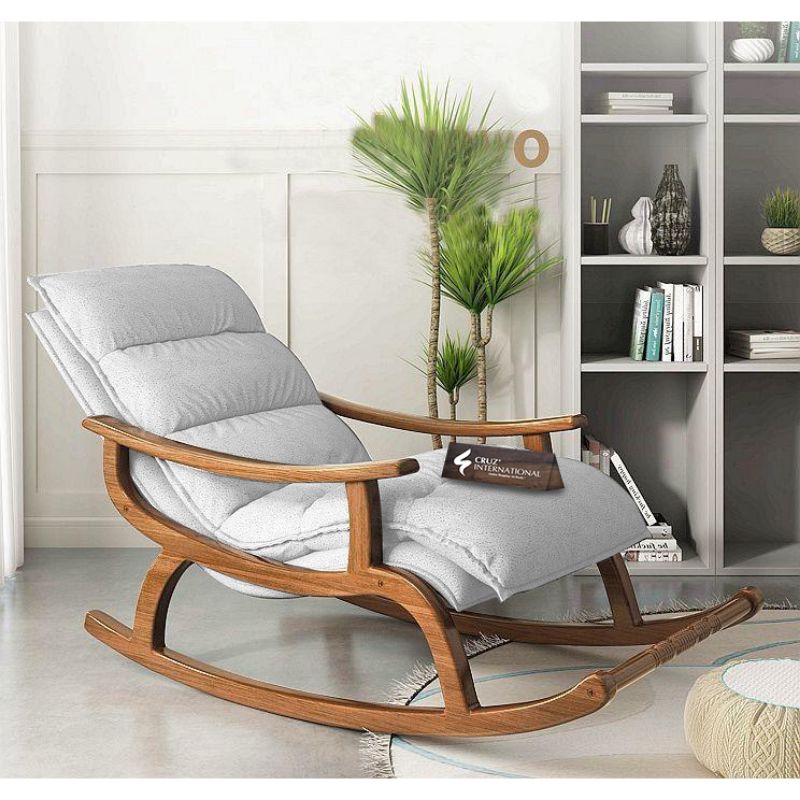 Premium Fiske Comfort Rocking Chair | Rosewood | 11 Colours Available CRUZ INTERNATIONAL