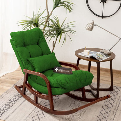 Premium Terje Comfort Rocking Chair | Rosewood | 12 Colours Available CRUZ INTERNATIONAL