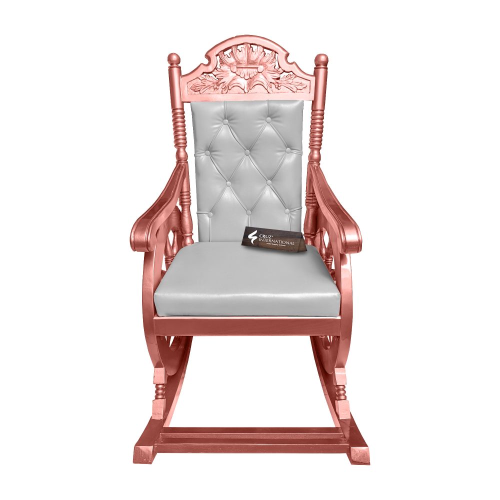 Premium Alarico Rocking Chair | Rosegold | 3 Colours Available CRUZ INTERNATIONAL