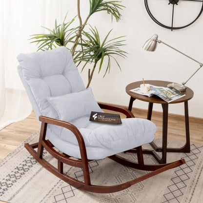 Premium Terje Comfort Rocking Chair | Rosewood | 12 Colours Available CRUZ INTERNATIONAL