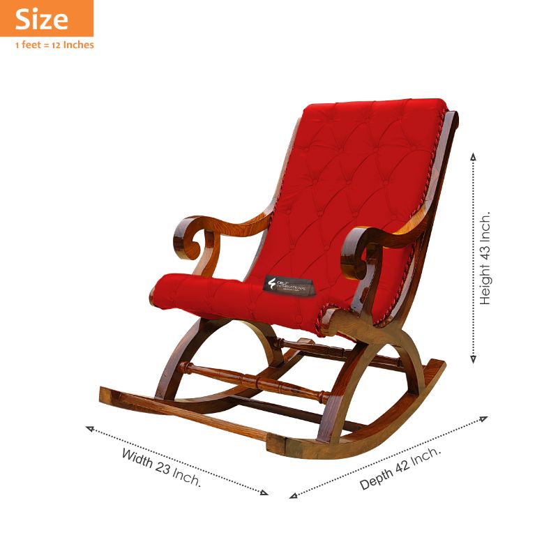 Comfort Garda Rocking Chair | Sheesam wood | 8 Colours Available CRUZ INTERNATIONAL