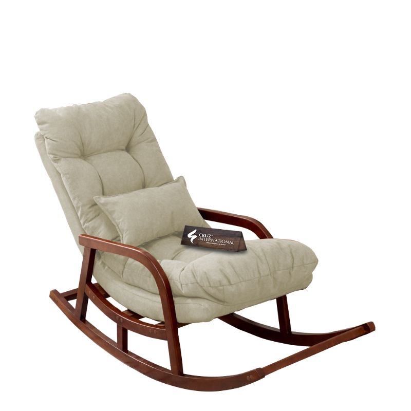 Premium Terje Comfort Rocking Chair | Rosewood | 12 Colours Available CRUZ INTERNATIONAL