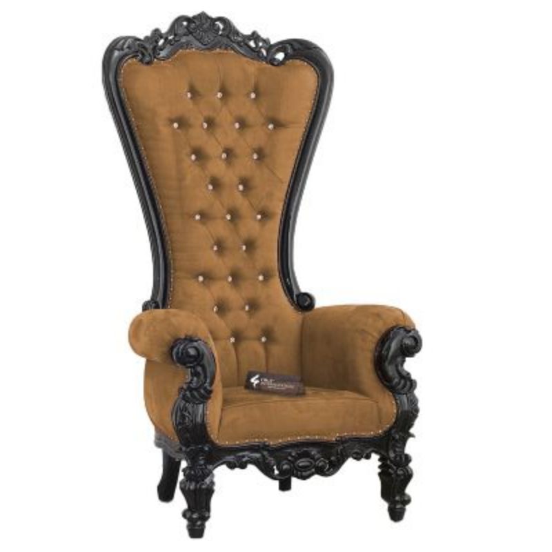 Maharaja Halvar Chair | Solid wood | Velvet CRUZ INTERNATIONAL