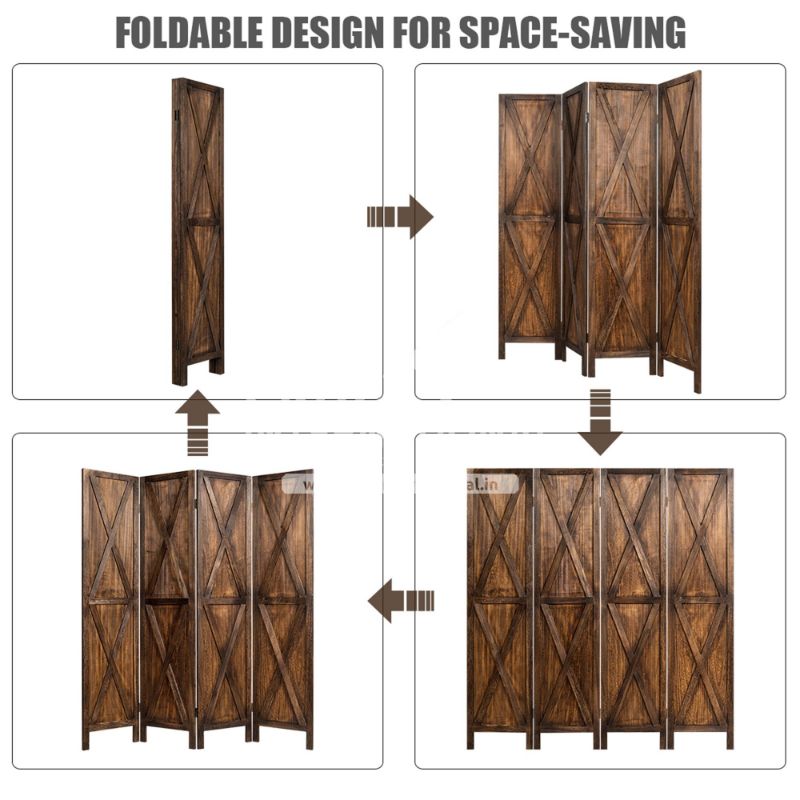 Ever Green Bernabe Wooden Partition | Divider | 2 Finish Available CRUZ INTERNATIONAL