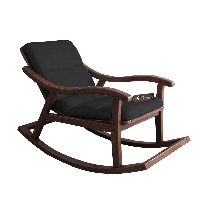 Premium Ralph House Rocking Chair | Rosewood | 13 Fabric Colour Available CRUZ INTERNATIONAL