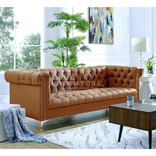 Modern Ignacio Sofa Set | Brown CRUZ INTERNATIONAL