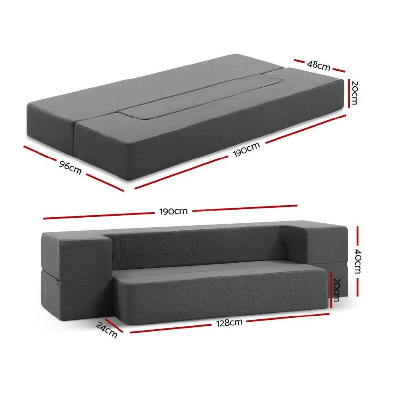 Multi-Purpose Folding Sofa in a Variety of Fabric Options CRUZ INTERNATIONAL