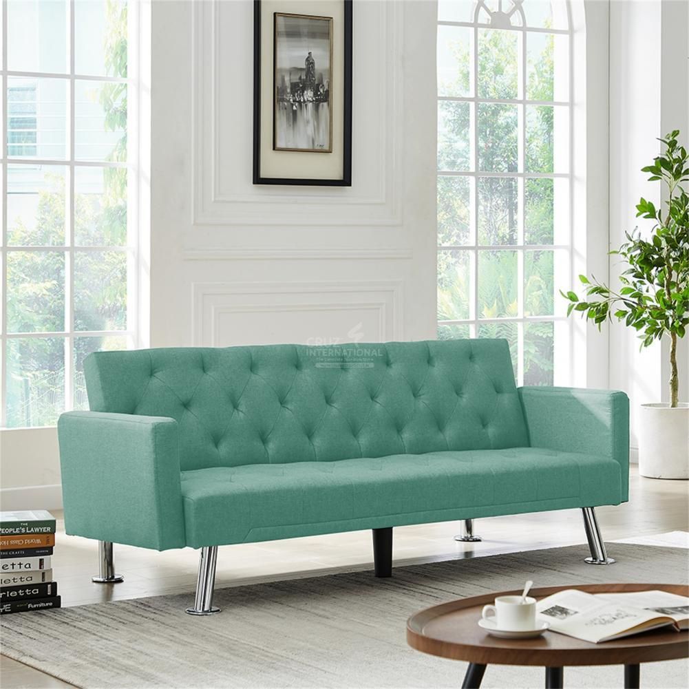 Sea green online color sofa