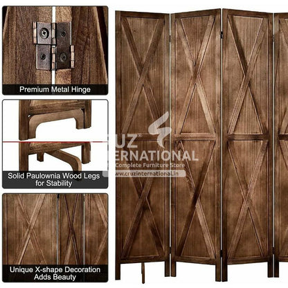 Ever Green Bernabe Wooden Partition | Divider | 2 Finish Available CRUZ INTERNATIONAL